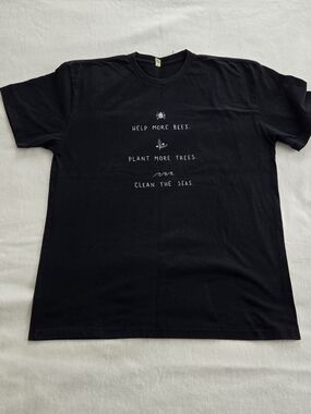 Next Level Apparel Black Tee with White Eco Graphic